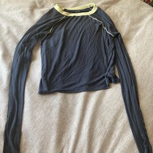 Cropped ribbed navy thermal from American Eagle